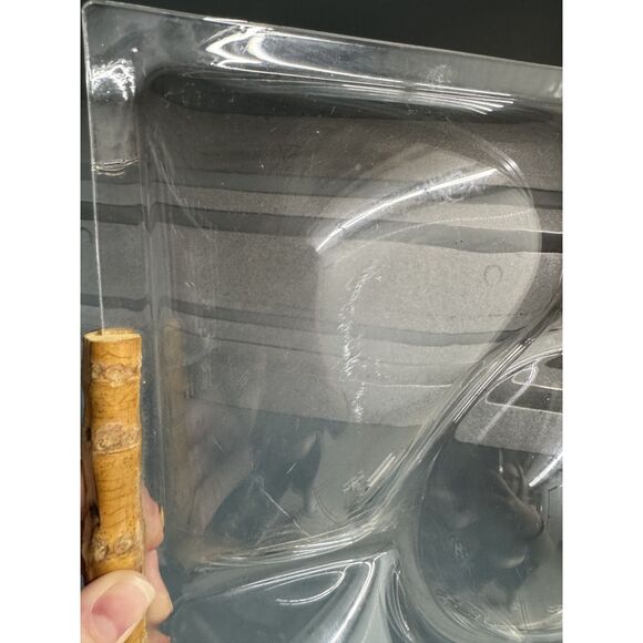 Vintage 1970s Lucite Acrylic Bamboo Handle Serving Tray Set – Mid Century Modern - Picture 7 of 15